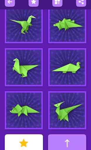 Dinosaures en origami et dragons en papier 4