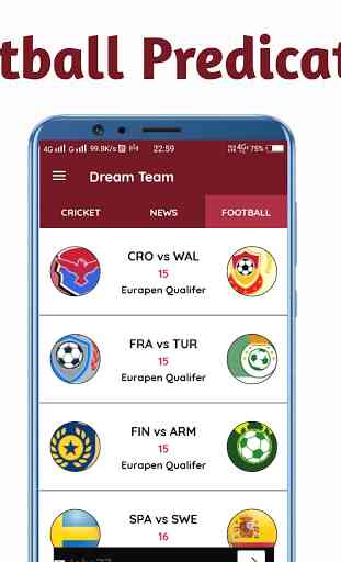 Dream Team,Dream 11 Cricket & Football Predication 4