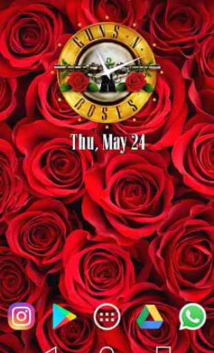 Guns N' Roses Clock Widget And Wallpapers 3