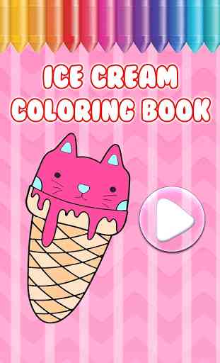 Livre de coloration de crème glacée et de bonbons 1