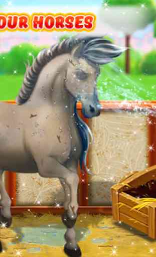 Magic Unicorn Horse Caring Games - Horse racing 2