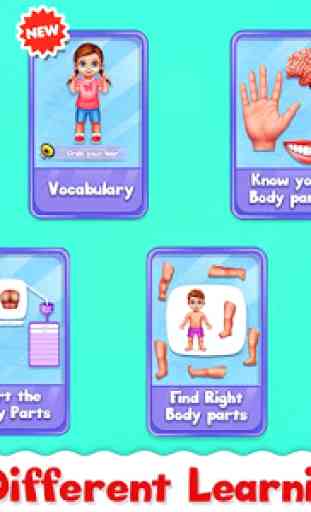 Menselijke lichaamsdelen - Preschool Kids leren 1