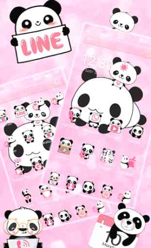 Mignon Panda theme Cute Panda 3