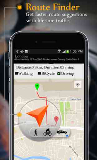 Navigation GPS - Trafic routier: Trouver un lieu 2