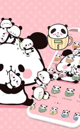Pink Cartoon Cute Panda Theme 2