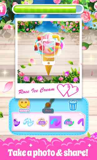 Rainbow Unicorn Rose Ice Cream - Cooking Games 2