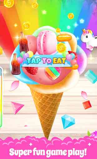 Rainbow Unicorn Rose Ice Cream - Cooking Games 4
