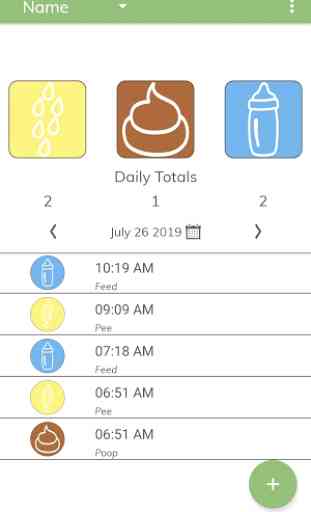 Simple Baby Tracker- Diaper and Feeding Log 1