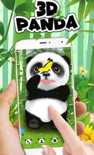 Thème 3D Panda mignon 1