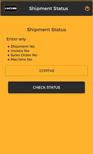 Track My Shipment - JCB Staff App 1