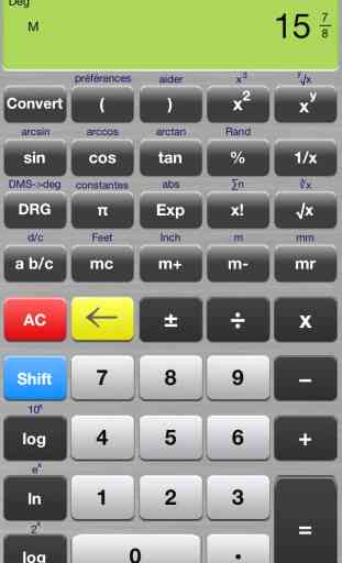 Calculatrice scientifique élite - fraction calculatrice avancée conçue pour les mathématiques et les étudiants en sciences - calculatrice comprend conversion d'unité, les constantes, les fractions, la trigonométrie, et les fonctions d'algèbre 1