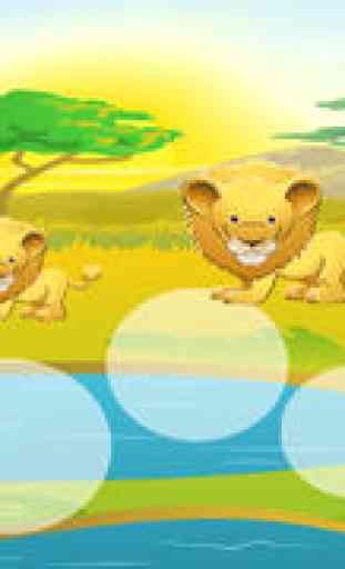 Jeu éducatif sur les animaux du safari pour les enfants de 2-5 ans: Jeux et casse-tête pour l'école préparatoire, maternelle ou primaire avec lion, éléphant, crocodile, hippopotame, singe, tigre et perroquet 4