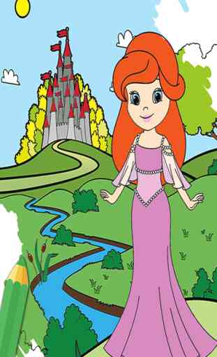 Peindre princes princesses jeu de coloriage 2