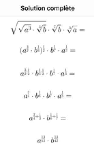 Racines - apprenez les équations et les expressions 2