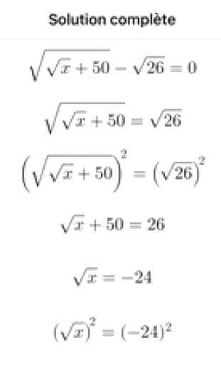 Racines - apprenez les équations et les expressions 4