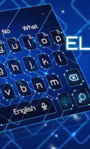 Blue Tech Electronic Keyboard Theme 4