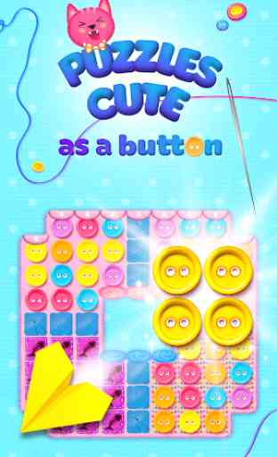Button Cat: match 3 cute cat puzzle games 1