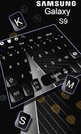 Clavier noir pour Galaxy S9 3