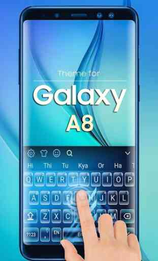 Clavier pour Galaxy A8 Bleu 1