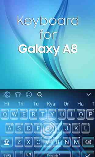 Clavier pour Galaxy A8 Bleu 4