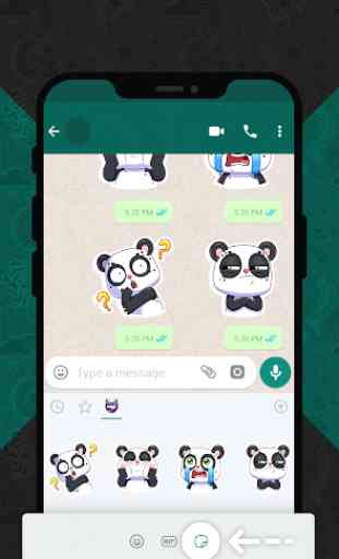 Cute Panda Stickers for WhatsApp (WAStickerApps) 3