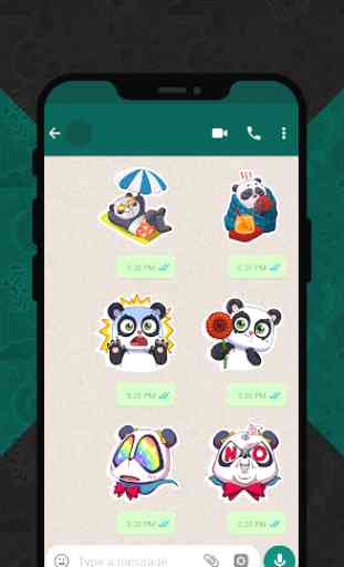 Cute Panda Stickers for WhatsApp (WAStickerApps) 4