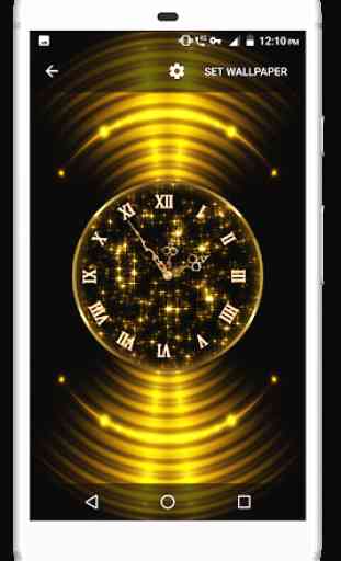 Gold Clock Live Wallpaper 3