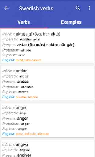 Learn Swedish Verbs 1