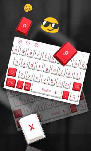 Clavier Blanc Rouge 1