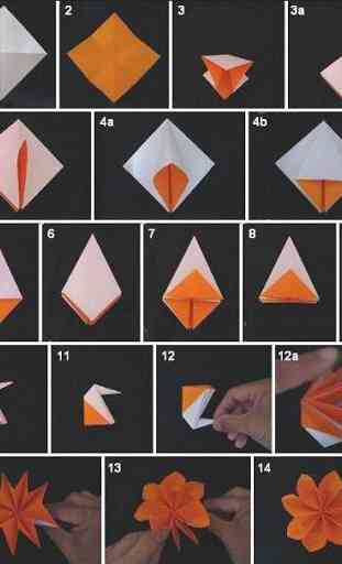 Didacticiel de fleur d'origami 1