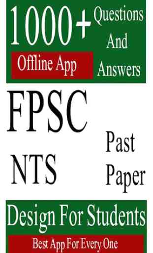 FPSC AND NTS PAST Paper 2