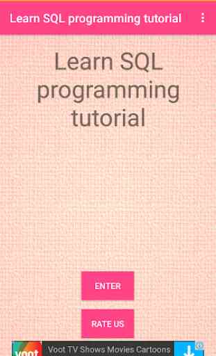 Learn SQL programming tutorial 1