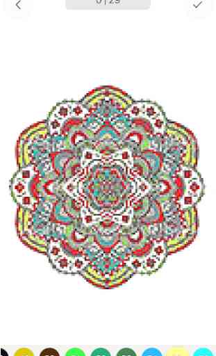 Mandala Color by Number Draw Book Page Pixel Art 4