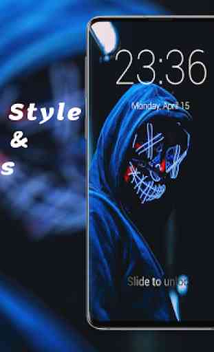 Neon Mask Style Wallpapers & Screen Lock App 1