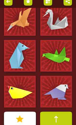 Oiseaux en papier origami: schémas pas à pas 3