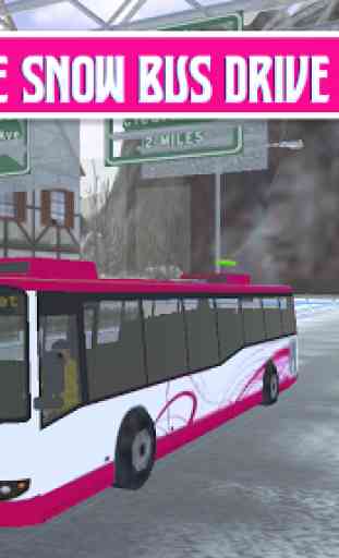 Pink Lady Snow Bus City Driver 3D 2