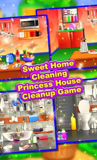 Sweet Home Cleaning : Princess House Cleanup Game 2