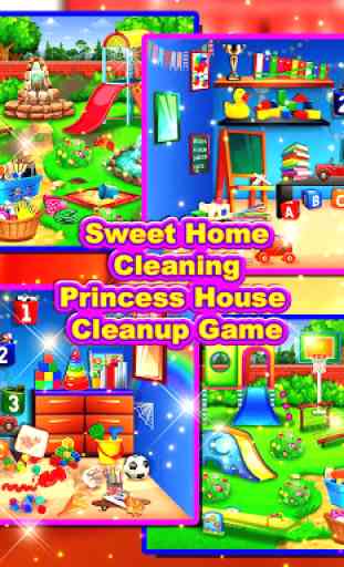 Sweet Home Cleaning : Princess House Cleanup Game 4