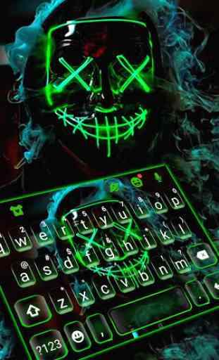 Thème de clavier Smokey Neon Purge Mask 1