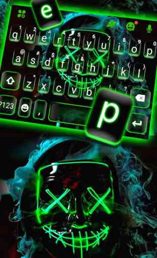 Thème de clavier Smokey Neon Purge Mask 2