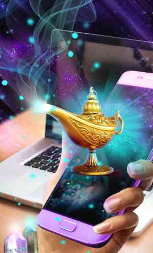 3D Magical Genie Lamp Parallax Theme 1