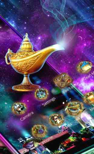 3D Magical Genie Lamp Parallax Theme 3
