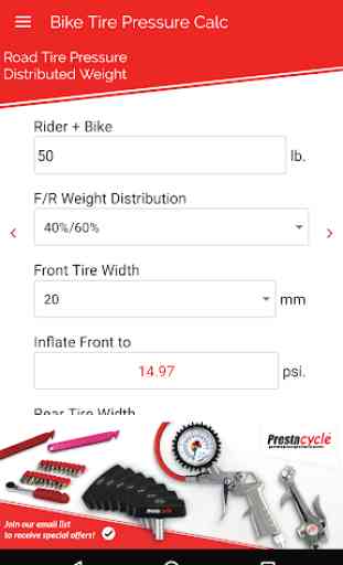 Bike Tire Pressure Calculator 4