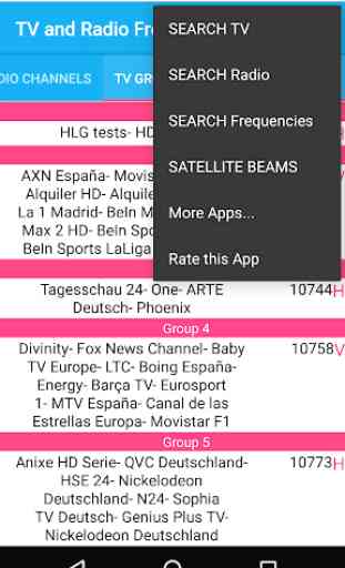 Fréquences TV et radio sur le Satellite ASTRA 3