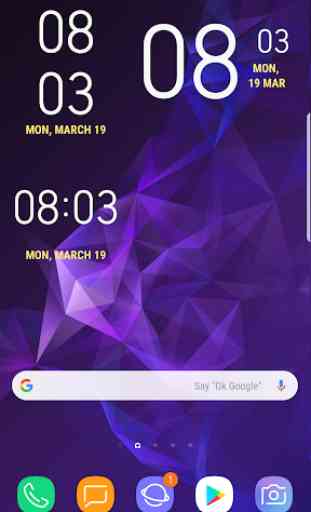 Galaxy S9 Plus Digital Clock Widget App Pro 4
