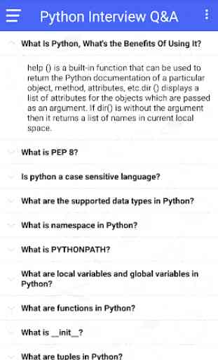 Interview Questions Answer  for Python (Offline) 1