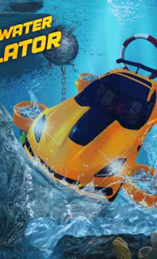 Jeu de voiture volante sous l'eau 1