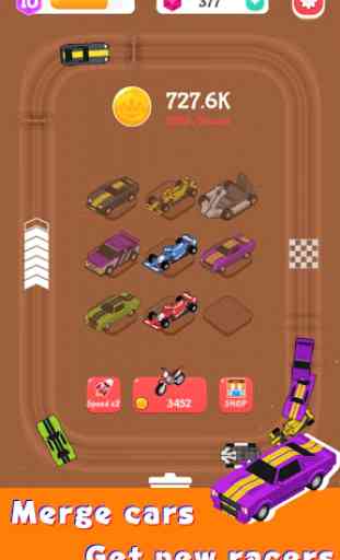 Merge Car Racer - Rallye du ralenti Empire 3