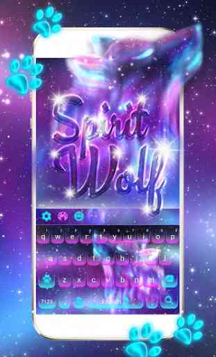 Night Sky Spirit Wolf Keyboard Theme 1