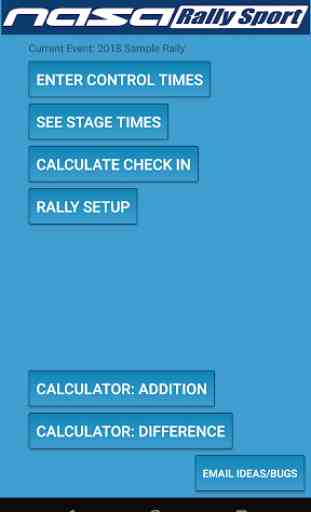 Rally Time Calculator 1